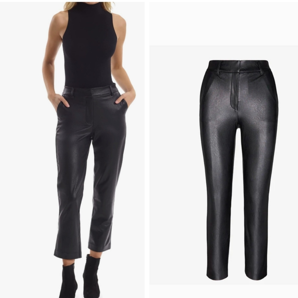 COMMANDO Faux Leather 7/8 Trouser Pant in Black Medium